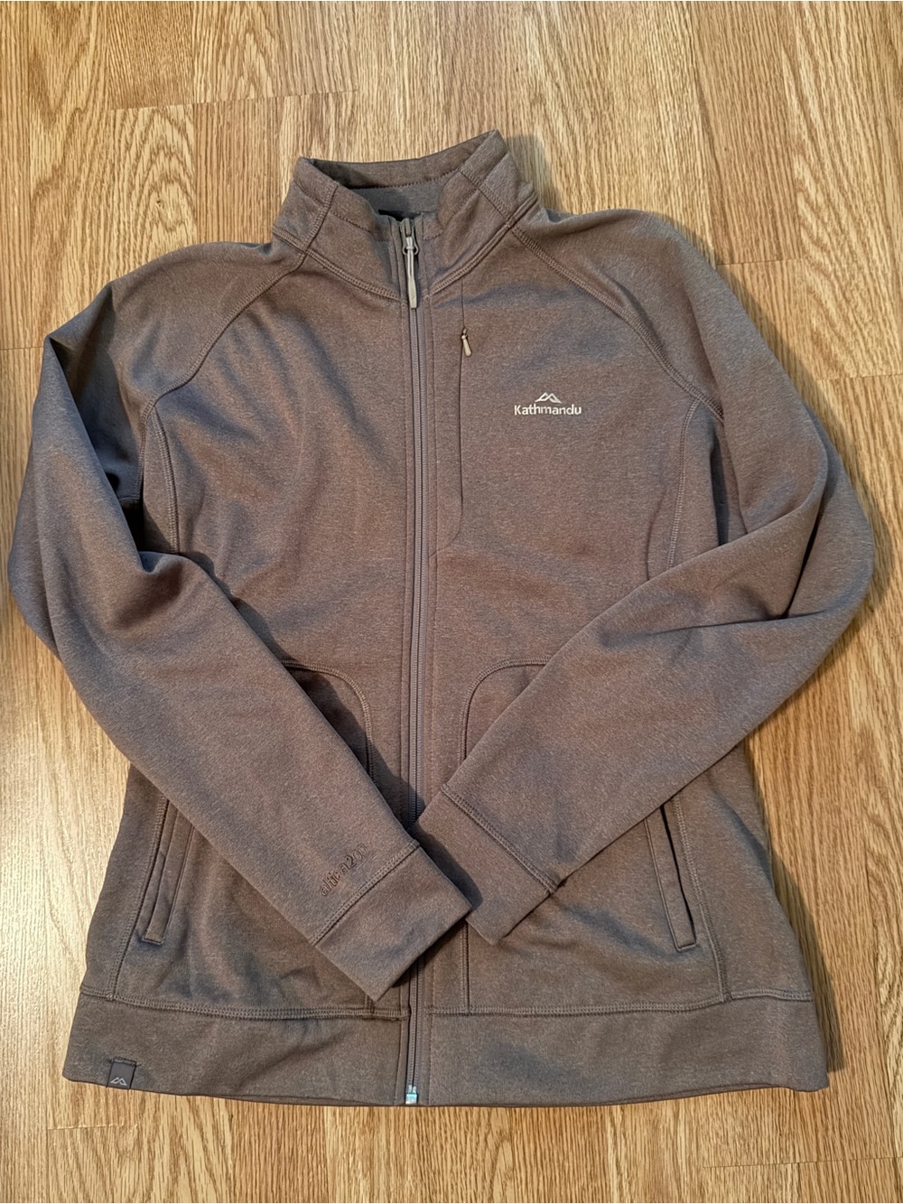 Kathmandu Women's Taupe Full-Zip Utility Fleece Jacket Size 14